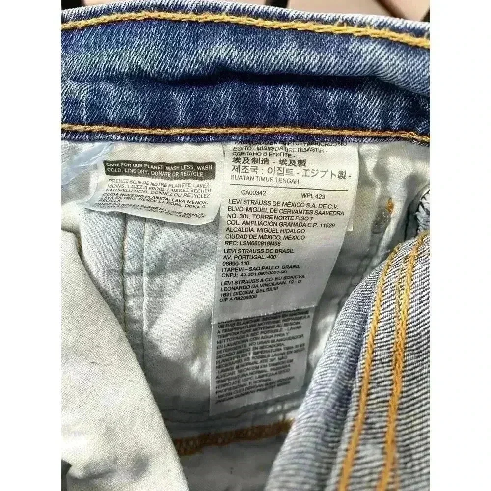 Levi Strauss 505 Straight Leg Regular Fit Medium Wash Denim Jeans 36x30‎ Men's